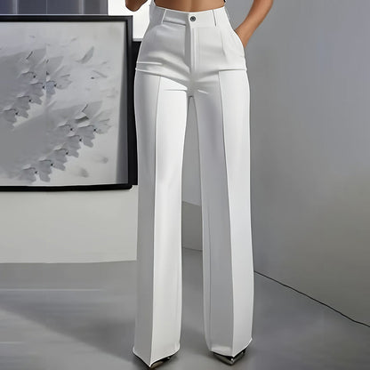 Yarevée™ Pantalón de Traje Tiro Alto Corte Recto
