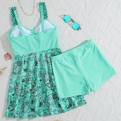 Sable™ Traje de Baño de Dos Piezas con Tirantes y Shorts Separables