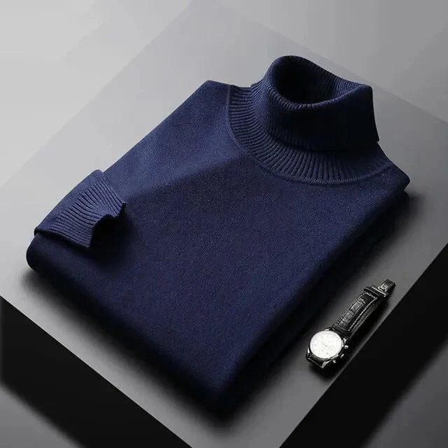 Tommy™ Suéter clásico de cuello alto de cachemira suave
