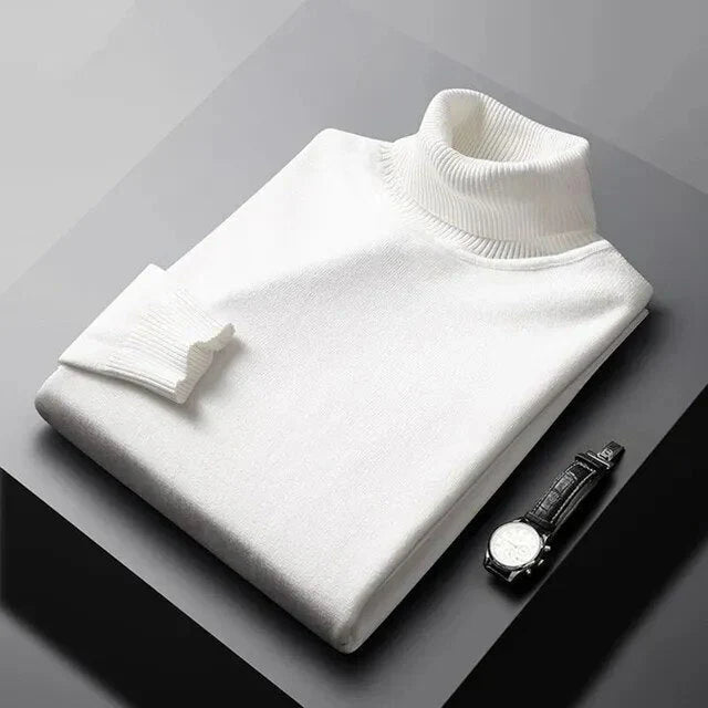 Tommy™ Suéter clásico de cuello alto de cachemira suave